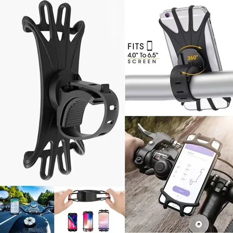 Support Téléphone Vélo & Moto 360° — Universel, Silicone, Sécurisé 📱