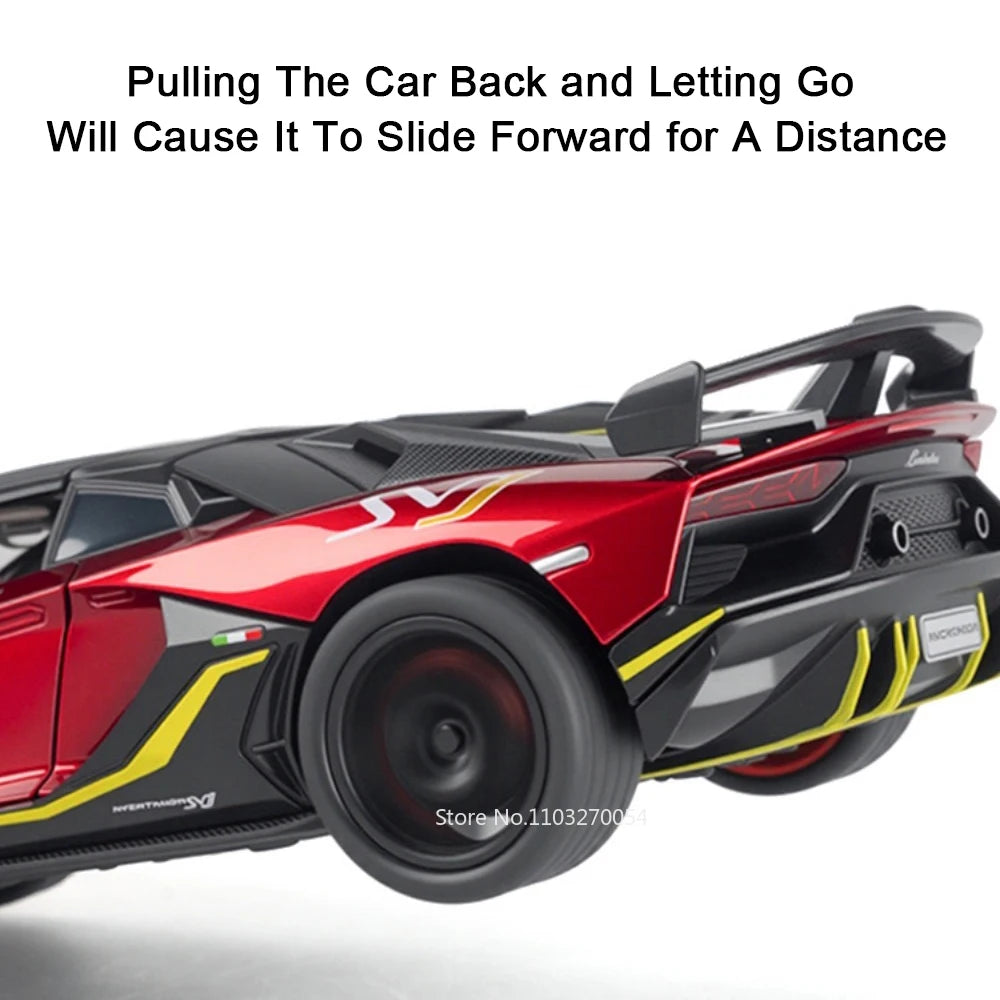 Figurine Lamborghini SVJ63 1:32 — Métal, Portes Ouvrantes, Lumières & Sons 🚗