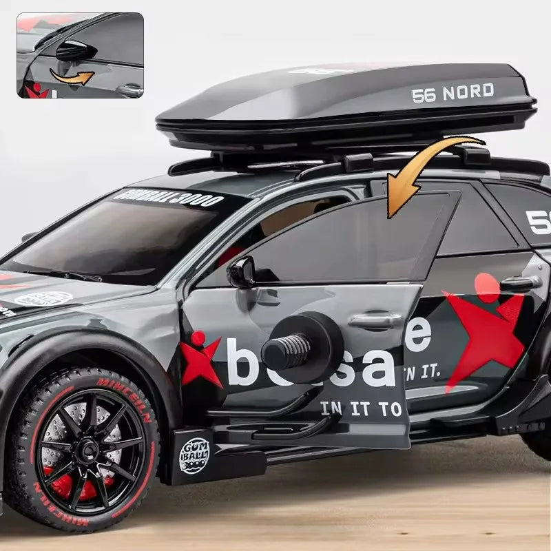 Figurine AUDI RS6 1:24 Version Modifiée — Métal, Lumières & Sons 🚗