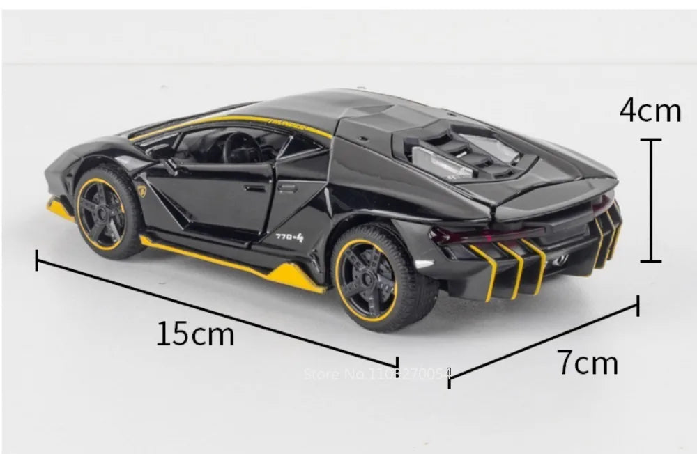 Figurine Lamborghini SVJ63 1:32 — Métal, Portes Ouvrantes, Lumières & Sons 🚗