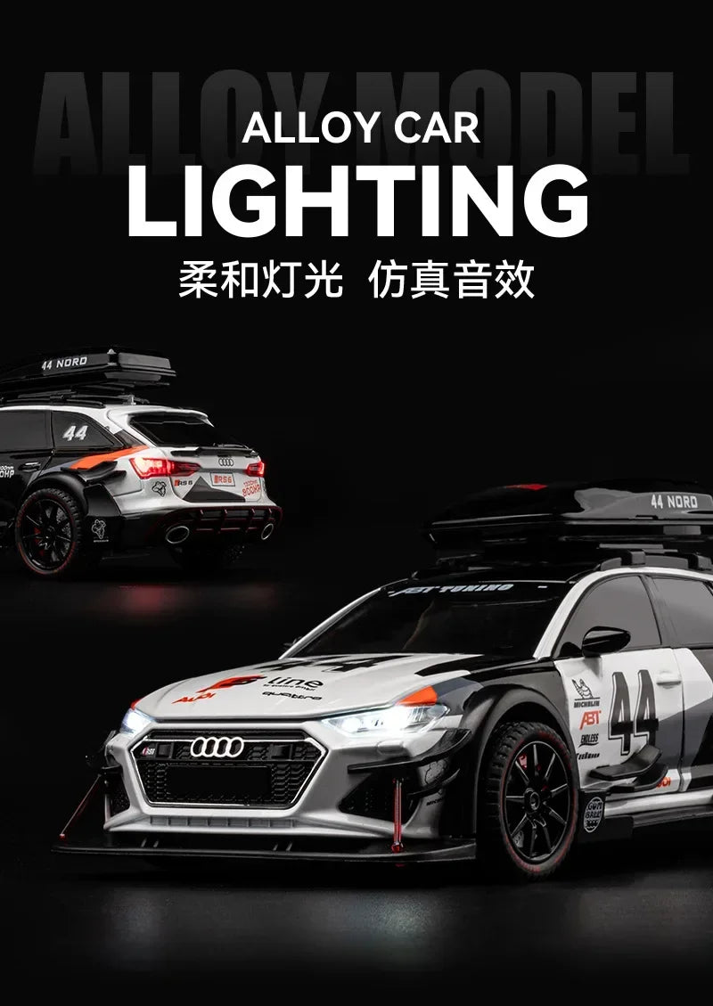 Figurine AUDI RS6 1:24 Version Modifiée — Métal, Lumières & Sons 🚗