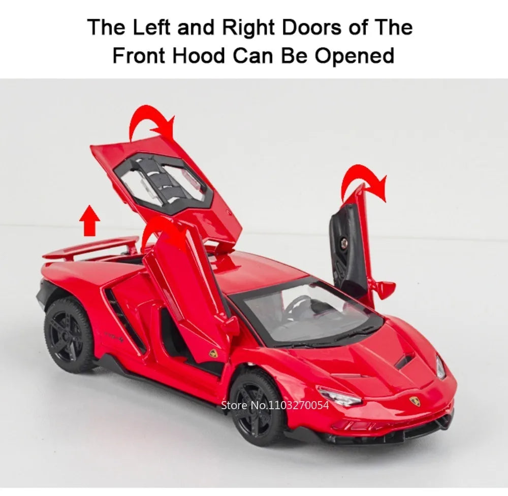 Figurine Lamborghini SVJ63 1:32 — Métal, Portes Ouvrantes, Lumières & Sons 🚗