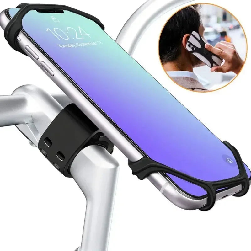 Support Téléphone Vélo & Moto 360° — Universel, Silicone, Sécurisé 📱