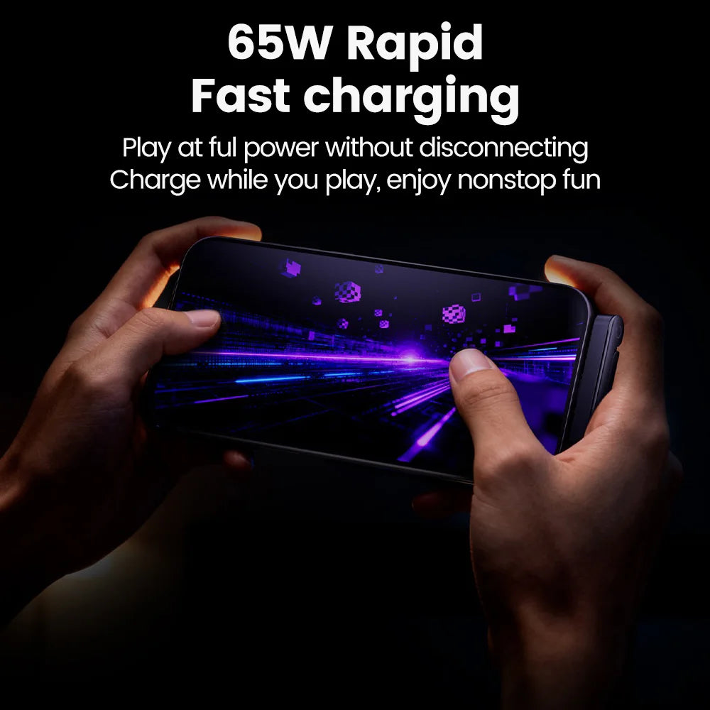 Câble USB-C 65W avec Support Téléphone Intégré — Charge Rapide