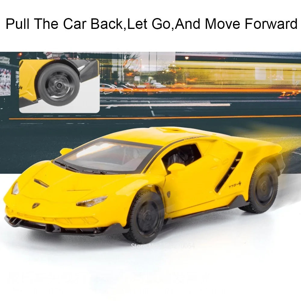 Figurine Lamborghini SVJ63 1:32 — Métal, Portes Ouvrantes, Lumières & Sons 🚗