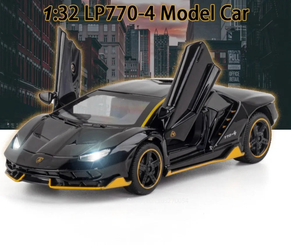 Figurine Lamborghini SVJ63 1:32 — Métal, Portes Ouvrantes, Lumières & Sons 🚗