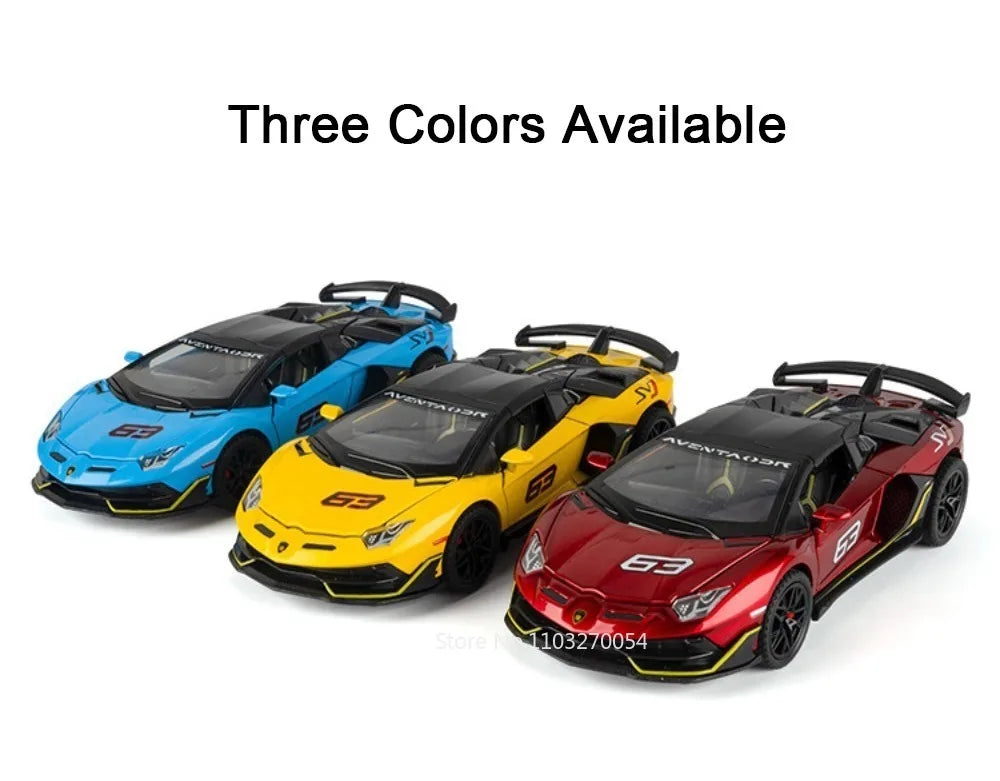 Figurine Lamborghini SVJ63 1:32 — Métal, Portes Ouvrantes, Lumières & Sons 🚗