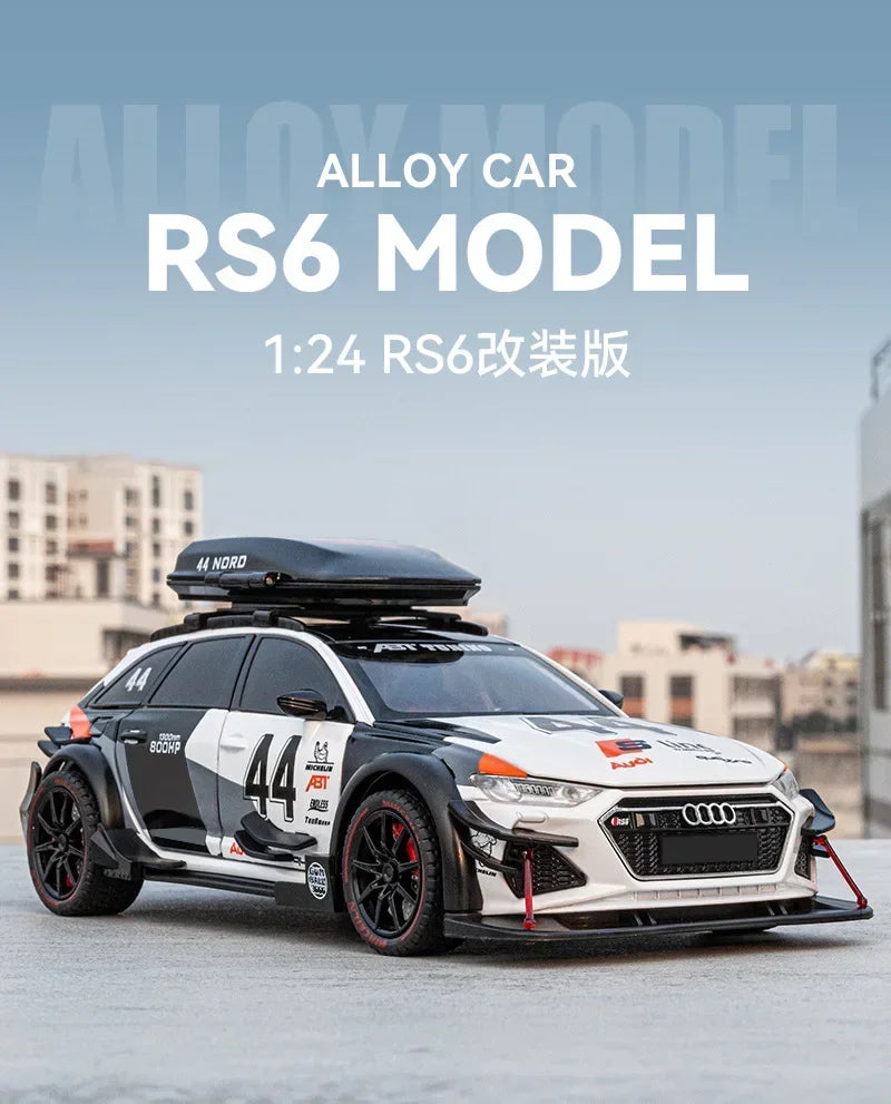 Figurine AUDI RS6 1:24 Version Modifiée — Métal, Lumières & Sons 🚗