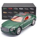 Voiture Miniature Continental GT 1:24 — Métal Diecast, Portes Ouvrantes, Lumières & Sons 🚗