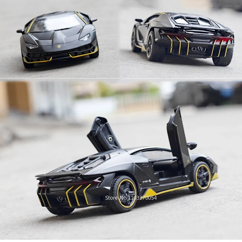 Figurine Lamborghini SVJ63 1:32 — Métal, Portes Ouvrantes, Lumières & Sons 🚗