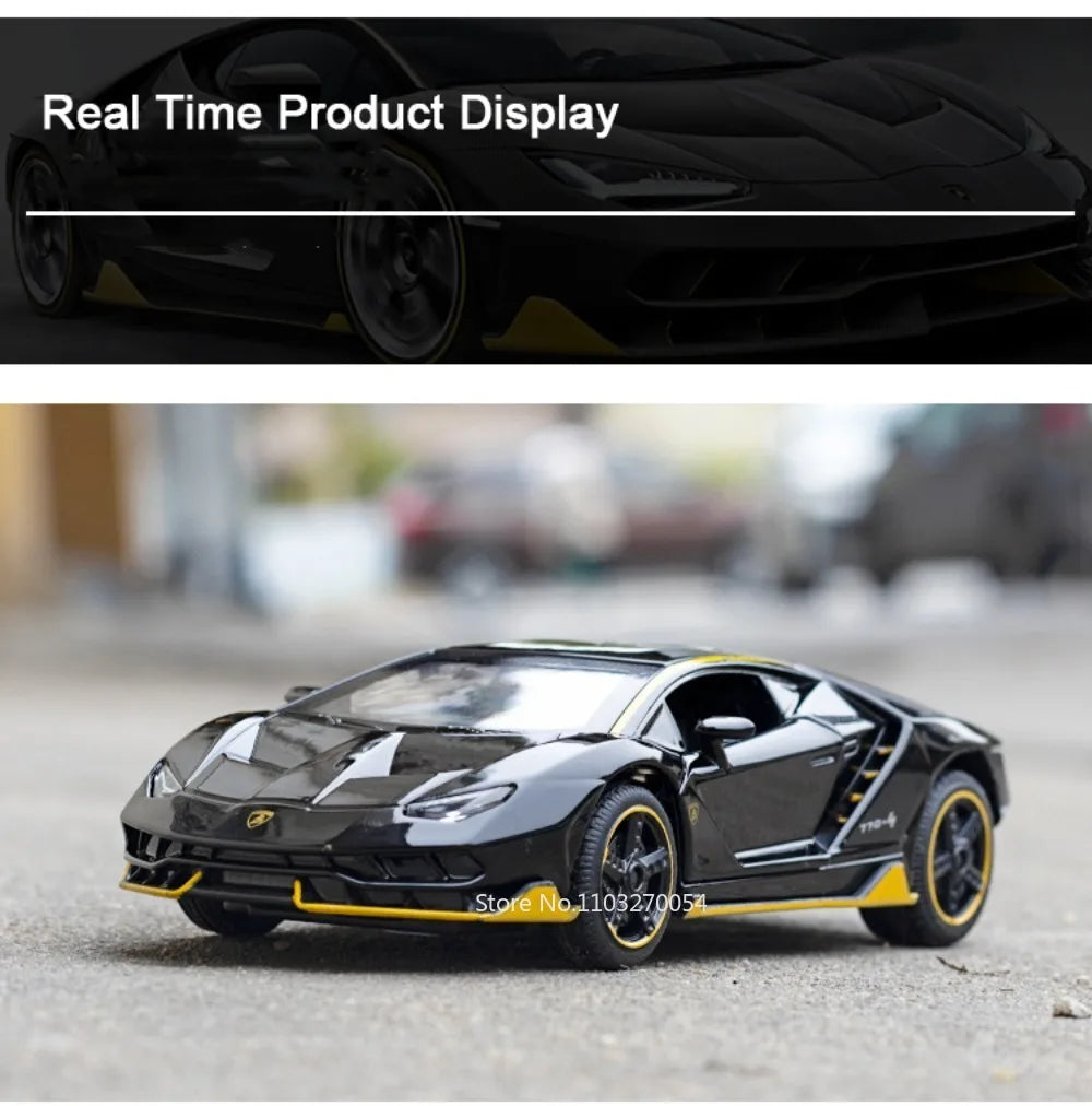 Figurine Lamborghini SVJ63 1:32 — Métal, Portes Ouvrantes, Lumières & Sons 🚗
