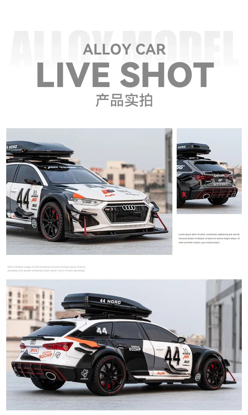 Figurine AUDI RS6 1:24 Version Modifiée — Métal, Lumières & Sons 🚗