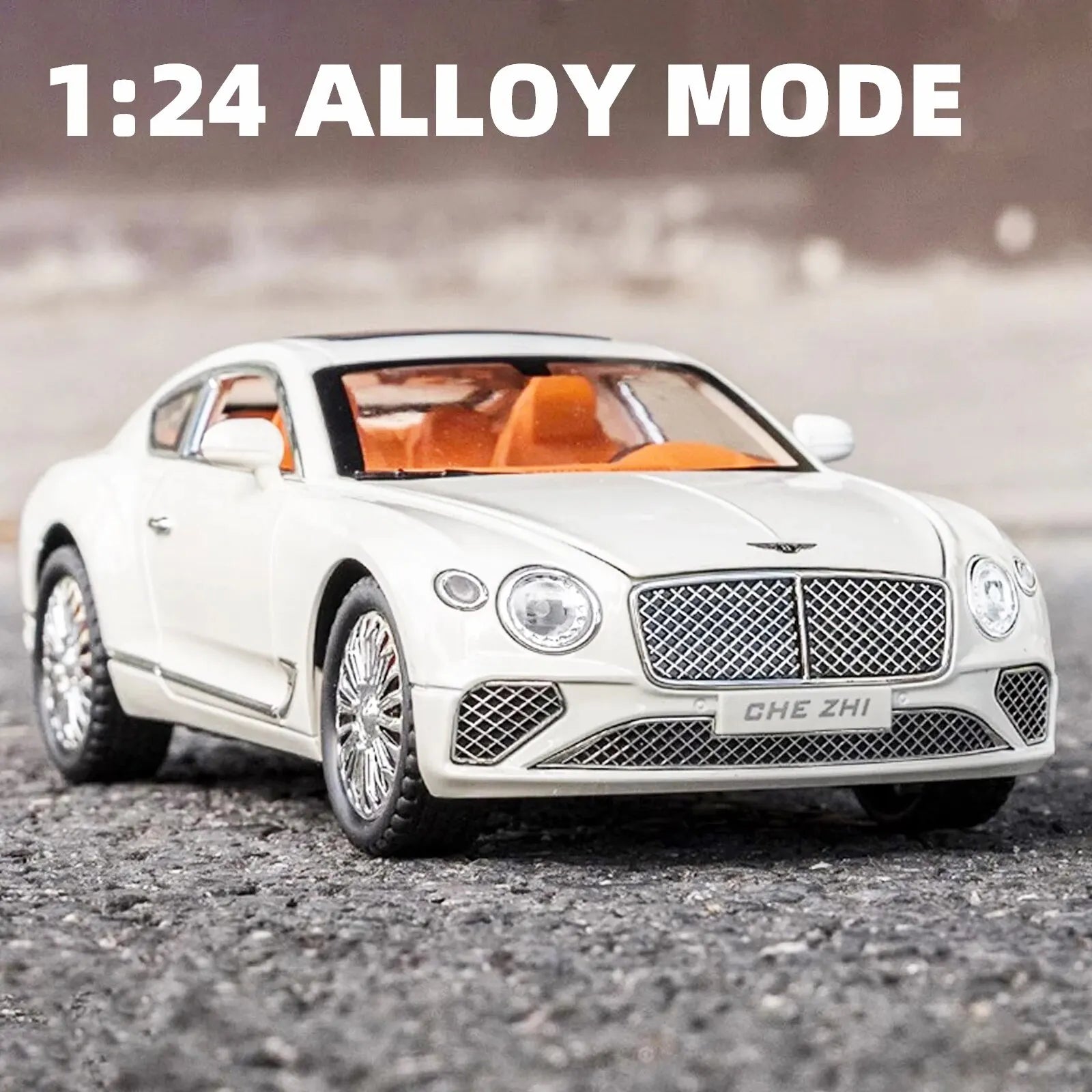 Voiture Miniature Continental GT 1:24 — Métal Diecast, Portes Ouvrantes, Lumières & Sons 🚗