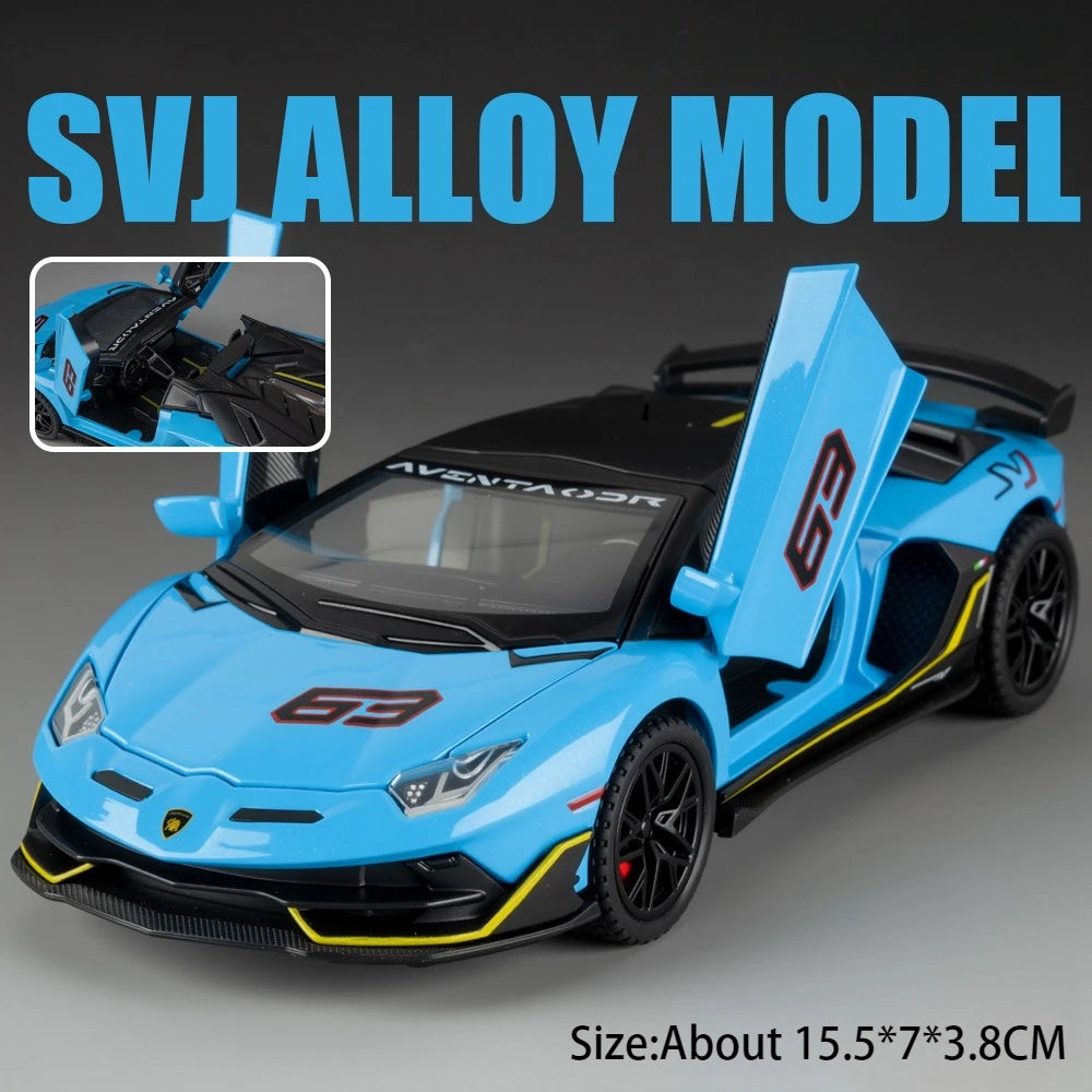Figurine Lamborghini SVJ63 1:32 — Métal, Portes Ouvrantes, Lumières & Sons 🚗
