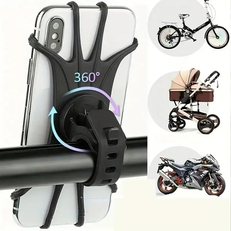 Support Téléphone Vélo & Moto 360° — Universel, Silicone, Sécurisé 📱