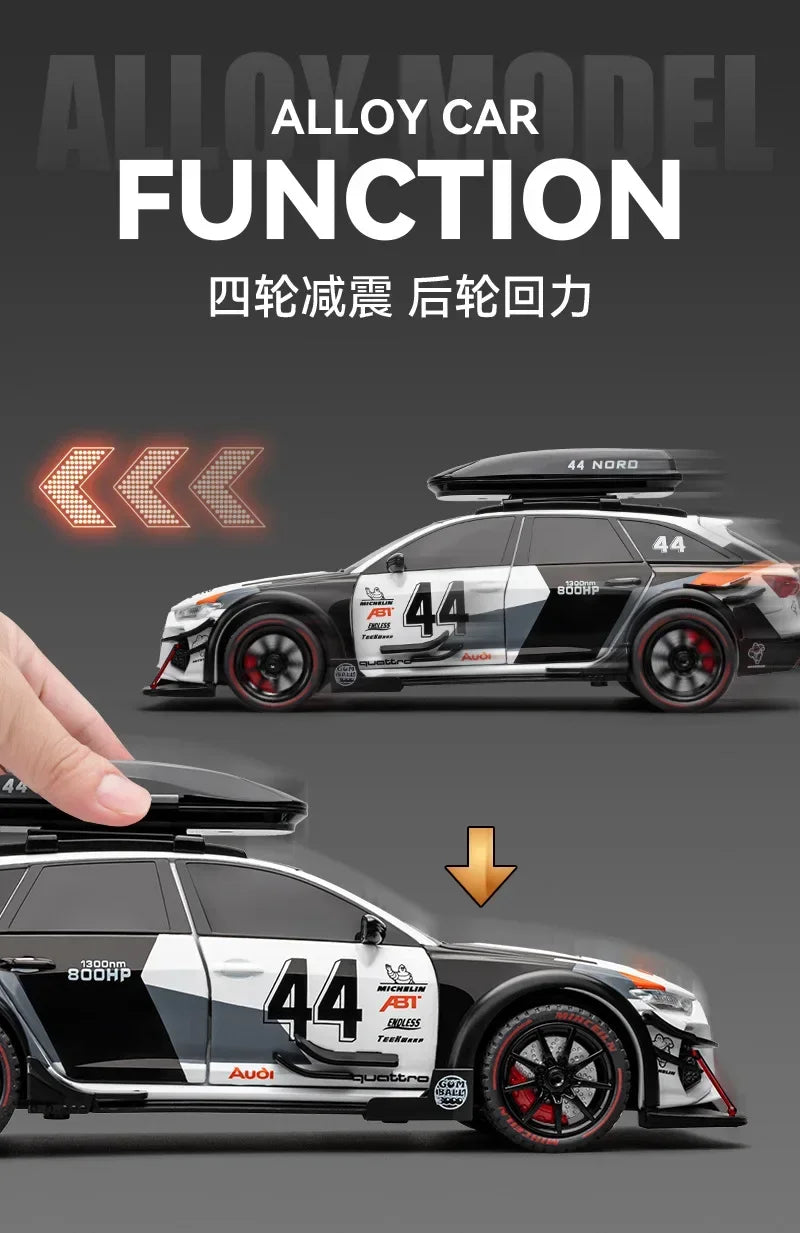 Figurine AUDI RS6 1:24 Version Modifiée — Métal, Lumières & Sons 🚗