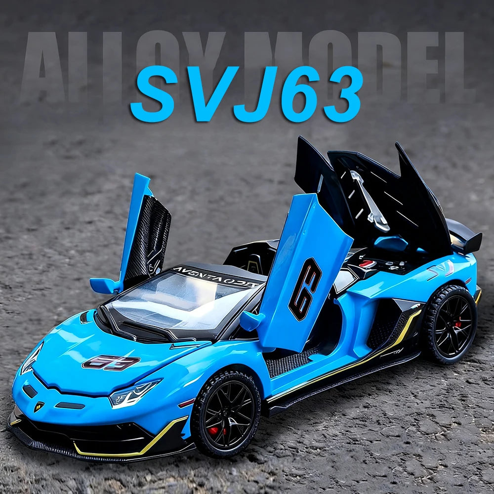 Figurine Lamborghini SVJ63 1:32 — Métal, Portes Ouvrantes, Lumières & Sons 🚗